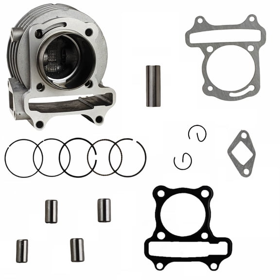 Big Bore Kit 100cc GY6 Cylinder Piston Rings Wrist Pin Circlips for QMB139 4-Stroke Engines Compatible with TaoTao Roketa Jonway Baotian Peace Baccio GY6 50cc 80cc 100cc Scooter Moped