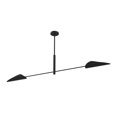 thumbnail image 6 of Hunter - Merian 2-light Matte Black, Extra Large Chandelier, Dimmable, Modern Style, Linear Shaped, for Bedrooms, Dining, Living Rooms - 48142, 6 of 10