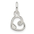 thumbnail image 2 of Auriga Fine Jewelry 925 Sterling Silver CZ Heart Pendant (L - 14.08mm, W - 8.5mm) for Women, 2 of 6