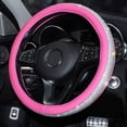 thumbnail image 2 of Steering Wheel Cover Bling Bling Rhinestones Crystals Car Handcraft Steering Wheel Covers Leather, 2 of 4
