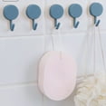 thumbnail image 5 of Lilixerw 5 PCS Adhesive Hooks for Hanging,Self-Adhesive Wall Hook for Key Hat Coat,No Drill Hooks for Shower Kitchen Door Home Outdoor,Light Blue, 5 of 6
