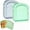 Green & Blue, variant on Sandwich Containers, Sandwich Containers for Lunch Boxes, Reusable Plastic Food Storage Sandwich Box with Lid, BPA Free for Family Adults for Office, Camping