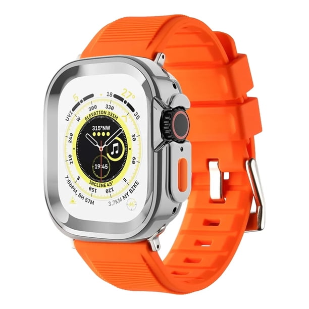Correa de Silicona para Apple Watch con Funda Anticaída, Compatible con Todas las Series
