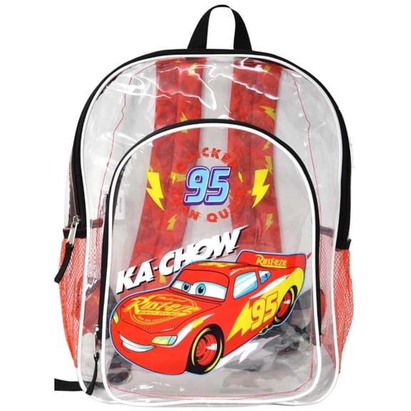 Disney Cars Transparent 16" Backpack