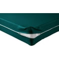 thumbnail image 5 of 100% Egyptian Cotton L Shape Zipper Mattress Cover, 800 TC, 26 Inch Deep Pocket Cal King Size (72x84), Stripe Teal, 5 of 6