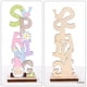 thumbnail image 3 of Decoraciones de Pascua de madera con estampado de letras de conejito, adorno para manualidades, decoración de Pascua para el hogar, mesa, arreglo de fiesta, regalo para niños, 2 uds., 3 of 12