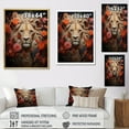 thumbnail image 5 of Designart "Blooming As The Fierce Guardian Lion" Animals Lion Canvas Wall Art, 5 of 8