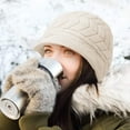 thumbnail image 5 of 5PCS Womens Winter Beanie Hat Warm Knitted Slouchy Wool Hats Cap with Visor, 5 of 5
