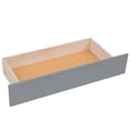 thumbnail image 6 of Queen Size Bed Frame w/Twin Trundle & 2 Storage Drawers, Wooden Platform Bed w/Slat Support and LED Headboard, No Box Spring Needed, for Kids Teens Adults Bedroom (Gray), 6 of 9