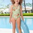 thumbnail image 3 of Uorisanigo Kids Swimsuits for Girls Kawaii Floral 1-Piece Athletic Competition Bathing Suit Sleeveless Beach Pool Swimwear, Size 13-14, 3 of 7