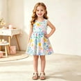 thumbnail image 5 of ATOGUTA Girls Dresses Straps Party Dresses Cute Printed Sleeveless Beach Sundress, Size 1T-11, 5 of 6