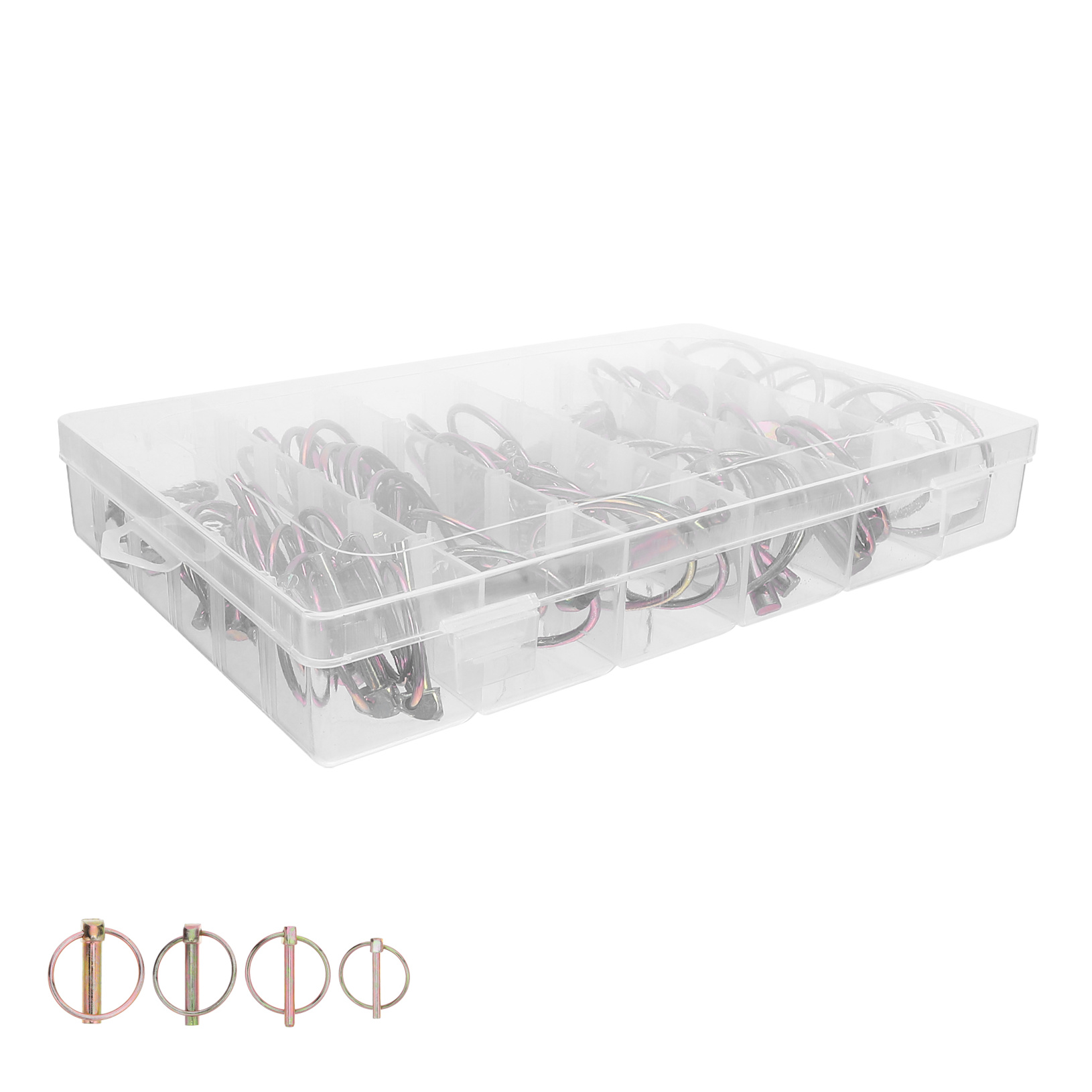 OUNONA 50Pcs Heavy Duty Wire Lock Hitch Pins Quick Release Trailer Coupler Lock Pins for Farm and Garden