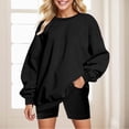 thumbnail image 1 of Aboser Chandails en Molleton à Col Rond pour Femmes, Pull-Over Décontracté Surdimensionné, Blouse Ample à Manches Longues, Tenues Automne 2024, 1 of 4