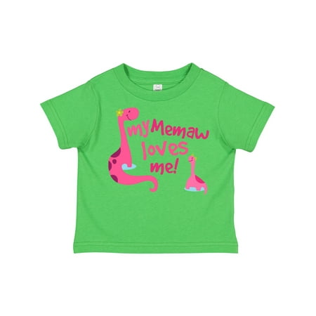 

Inktastic My Memaw Loves Me Gift Toddler Toddler Girl T-Shirt