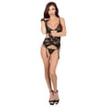 thumbnail image 3 of Women's Adult Lingerie Night Wear Lace Mesh Bustier with Garters, 3 of 4