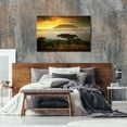 thumbnail image 5 of HFDF Mount Kilimanjaro Wall Art Vintage Sunset Pictures Wall Decor African Natural Landscape Picture Green Forest Canvas Prints Painting Poster Modern for Kitchen Living Room 10x8inch Framed, 5 of 6