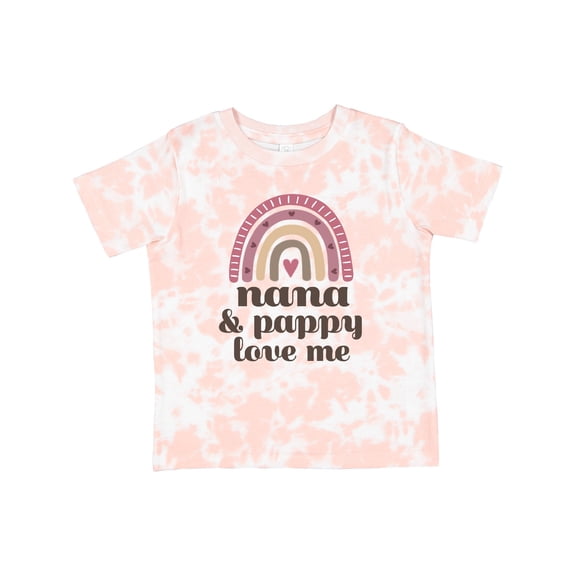 Inktastic Nana and Pappy Love Me Rainbow Girls Toddler T-Shirt