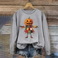 thumbnail image 4 of Neewe Women's Halloween Printed Crew Neck Sweatshirt Loose Soft Long Sleeve Pullover Casual Tops, 4 of 4