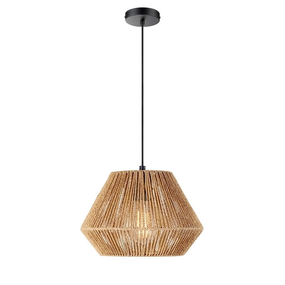 1 Pieza De Pantalla De Lámpara De Cuerda Hecha A Mano Natural Pantalla De Luz Colgante Pantalla De Montaje Semiempotrado