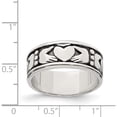 thumbnail image 3 of Sterling Silver Claddagh Design Ring (Size 9) Made In India qr1951-9, 3 of 5