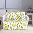 thumbnail image 4 of Lemon Throw Blankets 80"x60" Lightweight Flannel Fleece Cozy Soft Blanket Home Decor for Couch Bed Sofa Bedroom Living Room Travel Birthday Christmas All Season, 4 of 6