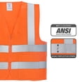 thumbnail image 3 of Safety Vest Orange Knit w/2 Pockets ANSI/ISEA Large, 3 of 3