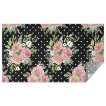 Pioneer Flower Floral Print Pattern Rectangle Tablecloth 60"x102",Waterproof Polyester Rectangle Table Cloth, Wipeable Spillproof Polyester Tablecloth for Dining, Camping, Indoor and Outdoor