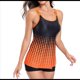 thumbnail image 3 of Traje de Baño de Dos Piezas para Mujer, con Control de Abdomen, Holgado, Talla XL, Color Naranja, 3 of 9