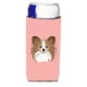thumbnail image 1 of Aisladores de Bebidas Caroline's Treasures Checkerboard Pink Papillon Ultra para Latas delgadas BB1248MUK, 1 of 1