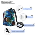 thumbnail image 3 of Goofa The Nightmare Before Christmas Pattern Durable Canvas Daypack - High-Quality Vintage Backpack, Compact & Versatile for Travel and Everyday Use-Small, 3 of 5