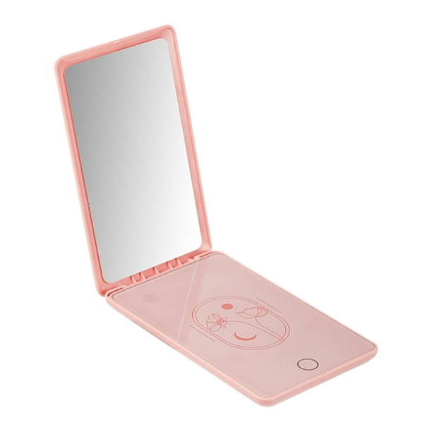 Calentador de mascarillas con espejo de maquillaje, instrumento de calentamiento de invierno, calentador de mascarillas, calentador de toallitas Rosa
