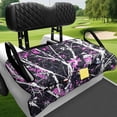 thumbnail image 4 of XYZCANDO Pink Camo Universal Golf Cart Seat Cover - Terry Cloth Towel With 4 Storage Pockets, Non-slip Washable Golf Cart Accessory, 4 of 8