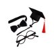 thumbnail image 2 of Gorro de graduación para mascotas con pajarita y gafas: atuendo ajustable para la graduación de gatos y perros, accesorio adorable para fotos escolares en ceremonias académicas y recuerdos de an, 2 of 6