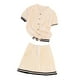thumbnail image 5 of Conjunto de falda plisada para mujer Salvador Ropa de gimnasio para el hogar Beige, 5 of 8