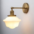 thumbnail image 4 of Pathson 1-Light Wall Sconce Milk White Glass Shade Wall Lighting for Living Room Bathroom, 4 of 13