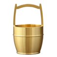 thumbnail image 1 of Small Bucket Brass Bucket Compact Lucky-fortune Craft Mini Copper Ware Golden Bucket Feng Shui Ornament Desktop Decor, 1 of 6
