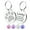 Silver, variant on Personalized Dog Tags and Cat Tags, Glitter Paw Print Pet ID Tags, Laser Engraved with Your Text, Multiple Colors & Sizes