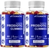 2 Pack Vitamatic Sugar Free Probiotic Gummies for Men and Women 5 Billion CFUs - Digestive, Immune & Gut Health - Gluten Free