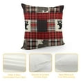 thumbnail image 4 of COMIO Rustic Patchwork Pillow Covers, Checkered Buffalo Plaid Cushion Covers for Home Bed Sofa, Woodland Wildlife Bear Moose Elk Pine Trees Pattern Throw Pillow Covers Farmhouse Decorations, 4 of 5