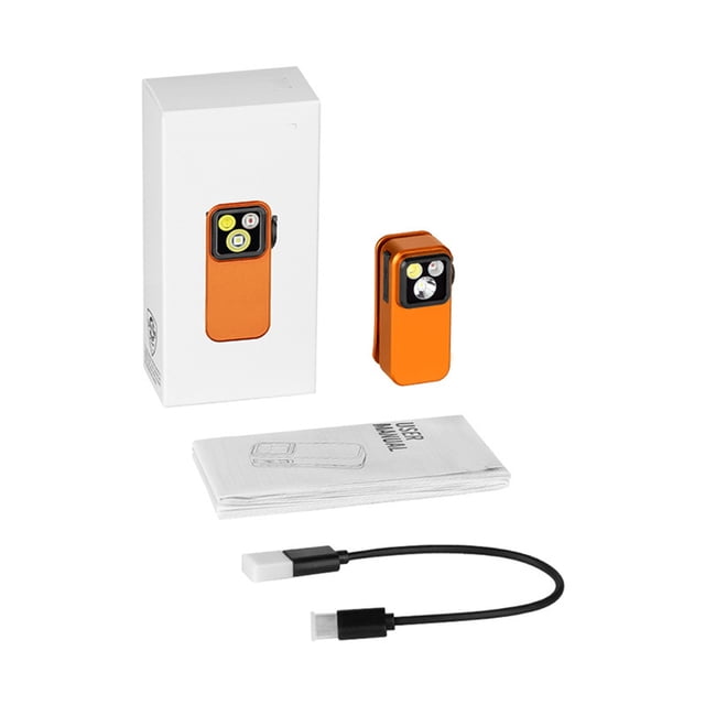 Clip de Lampe de Poche 500 Rechargeable avec Charge Type C Combinaison Projecteur Projecteur et Lampes Infrarouges pour Inspection et Travail