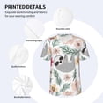 thumbnail image 4 of Balery Cute Cartoon Sloth Baseball Jersey for Men Casual Button Down Shirts Short Sleeve Active Team Sports Uniform-4X-Large, 4 of 9