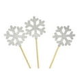thumbnail image 2 of Darling Souvenir, Christmas Celebration Snowflake Cupcake Toppers, Winter Wedding Dessert Decorations - Pack Of 20, 2 of 3