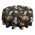thumbnail image 4 of Nightmare Before Christmas Halloween Pattern Round Tablecloth 60"x60",Wrinkle Wipeable Table Cloth for Kitchen Dining Room Picnic Patio Party, 4 of 6