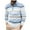 Light Blue F, variant on Men's Casual Shirts Striped Printed Long Sleeve Lapel Collar 1/4 Button Down Loose T-Shirt Blouse Tops (XL, Red)