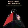 thumbnail image 3 of SaniMore Designed for Samsung Galaxy Z Fold 4 Folding Case 7.6-inch, for Galaxy Z Fold 4 Lens Protection PU Leather + Hard PC Anti-Drop Slim All-inclusive Protecitve Cover, Red, 3 of 8