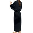 thumbnail image 4 of ZANZEA Women Long Sleeve V-Neck Office OL Long Wrap Dress Elegant Black Dresses, 4 of 4