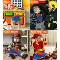 thumbnail image 4 of DolliBu Wild Spotted Blue Ray Firefighter Stuffed Animal - Wild Collection Blue Ray Fireman Toy with Red Fireman Hat Outfit, Ocean Life Animal Fire Fighter Doll Plush Toy for Kids and Adults- 17 Inch, 4 of 7