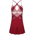 thumbnail image 3 of Avidlove Women Lingerie Lace Chemise Sleepwear Sexy Lingerie Nightgown (Dark Red XL), 3 of 7