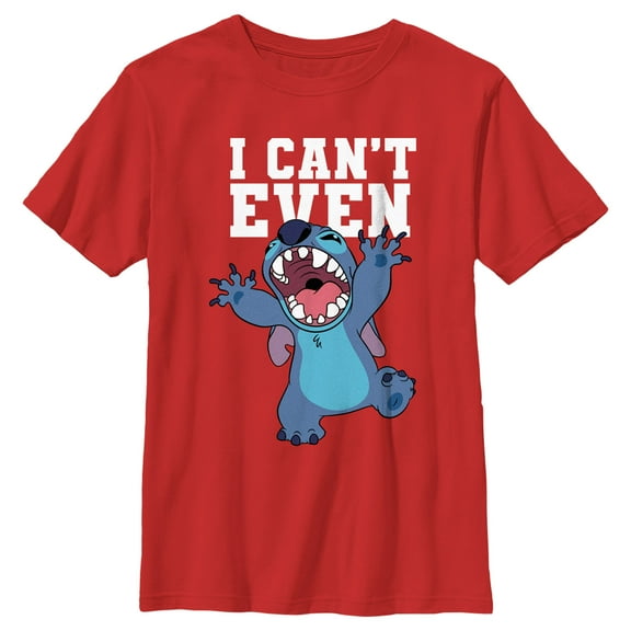 Boy's Lilo & Stitch I Can't Even Stitch Graphic Tee Red X Small