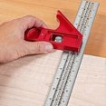 thumbnail image 2 of Woodworking Ruler Precision Ruler Metal Ruler Angle Measuring Tool Woodworking Protractor, 2 of 4
